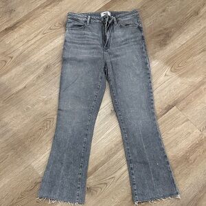 PAIGE Claudine High Rise Charcoal Flare Jeans